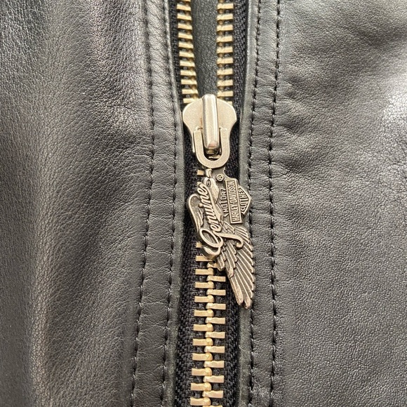 Vintage Harley Davidson screaming eagle leather biker jacket size 46 - Picture 2 of 11